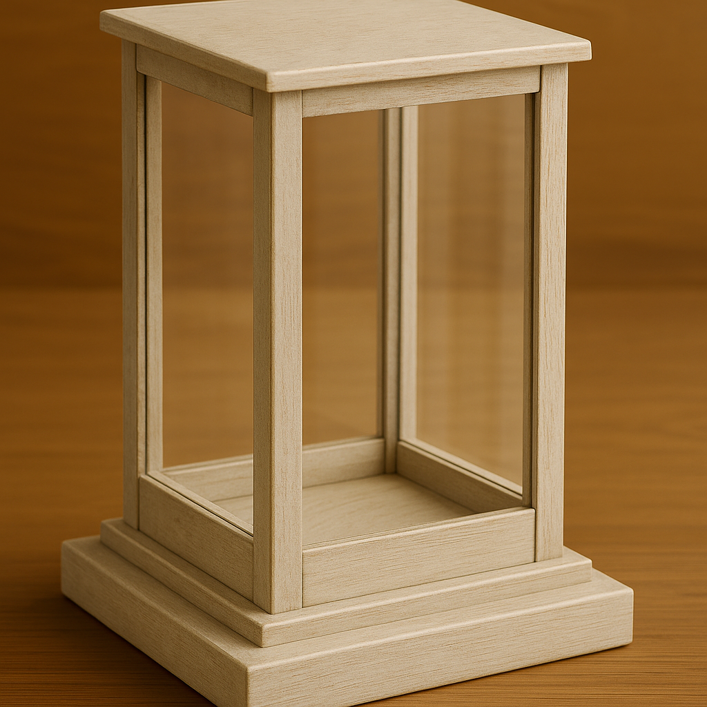 mdf lantern  on a wooden background