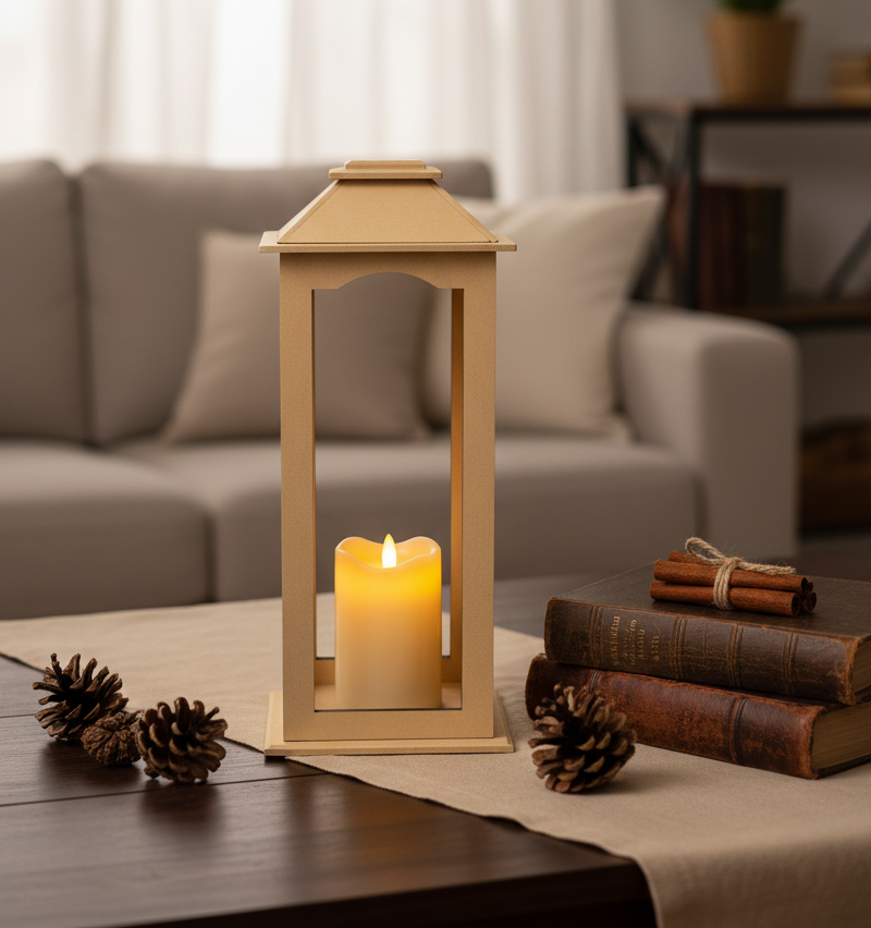 Tall MDF Lantern Candle Holder