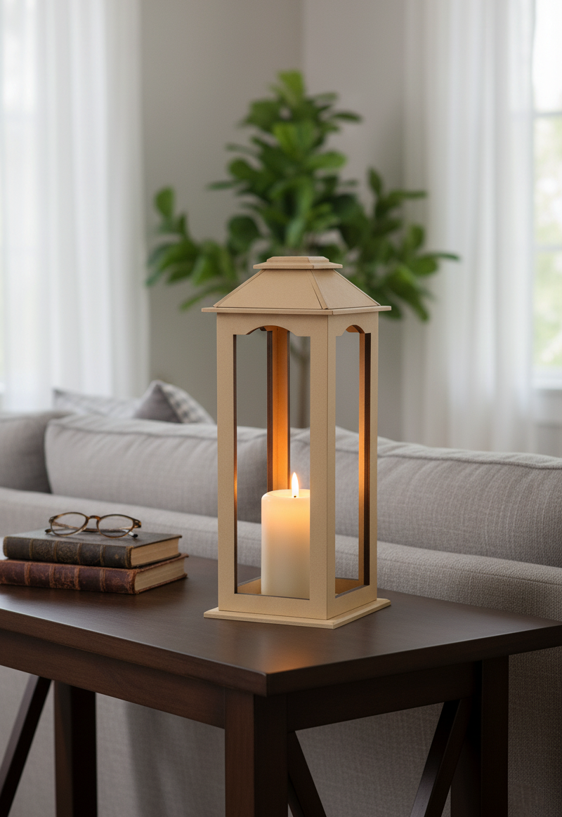Tall MDF Lantern Candle Holder