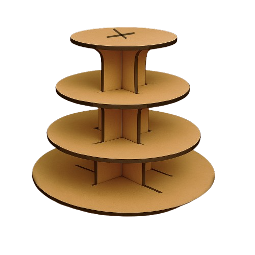 MDF 3-tier round stand for cupcakes, sweets, and decorative display – ready-to-use event and home décor piece