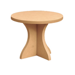 MDF round bakery base stand with curved legs – elegant cake and dessert display
