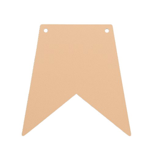 Beige banner shape on a white background