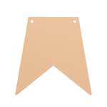 Beige banner shape on a white background
