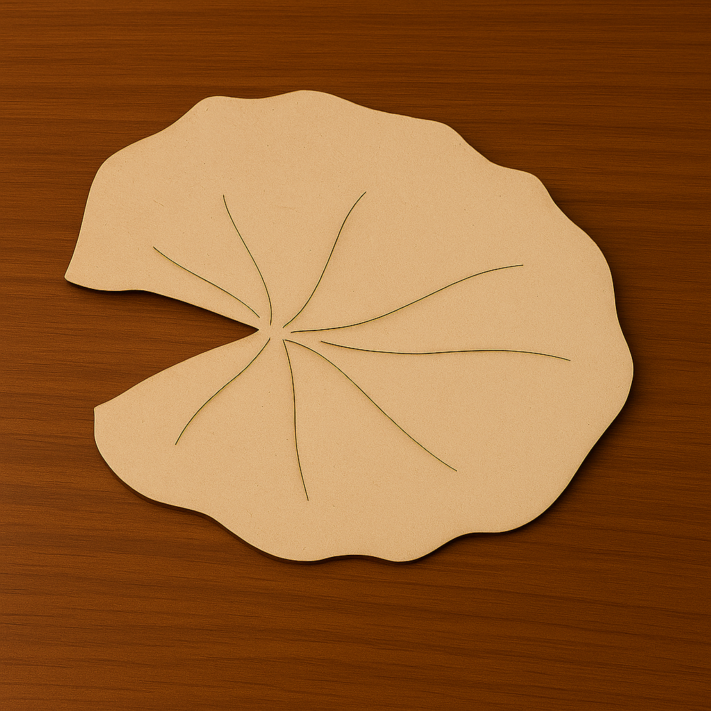 Eco-friendly MDF lotus incense stick holder and leaf 
