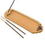  MDF incense stick holder with decorative cutwork tray, shown with incense sticks for modern home fragrance.
