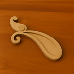 Paisley-shaped MDF incense holder for DIY home decor projects

