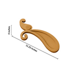 Paisley-shaped MDF incense holder for DIY home decor projects
with size