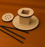 MDF incense stick holder with multiple holes for agarbatti placement, perfect for prayer and home fragrance

