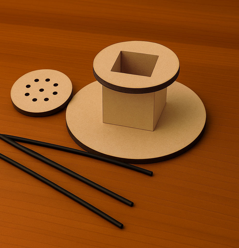 MDF incense stick holder with multiple holes for agarbatti placement, perfect for prayer and home fragrance

