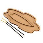 Modern MDF incense stick holder tray in layered design with incense sticks for home decor