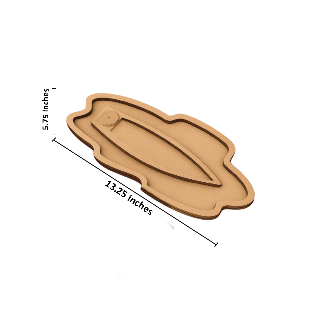 Modern MDF incense stick holder tray in layered design  for home  decor with size