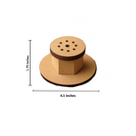 Hexagon MDF stick holder with removable lid and holes with size
