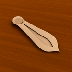 MDF leaf design incense holder on wooden table, minimalist handmade décor

