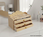 MDF DIY  jeweIlery box organizer with drawers on a white surface