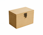 jewellery box with a latch on a white background