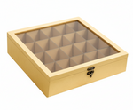 MDF DIY Jewellery Box with glass top on a white background