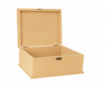 MDF DIY Jewellery Box with a lid on a white background