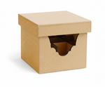 MDF DIY Jewellery Box with a cutout for an item on a white background