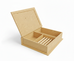MDF DIY Jewellery Box  with compartments on a white background