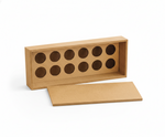 nail paint MDF DIY box storage with compartments on a white background
