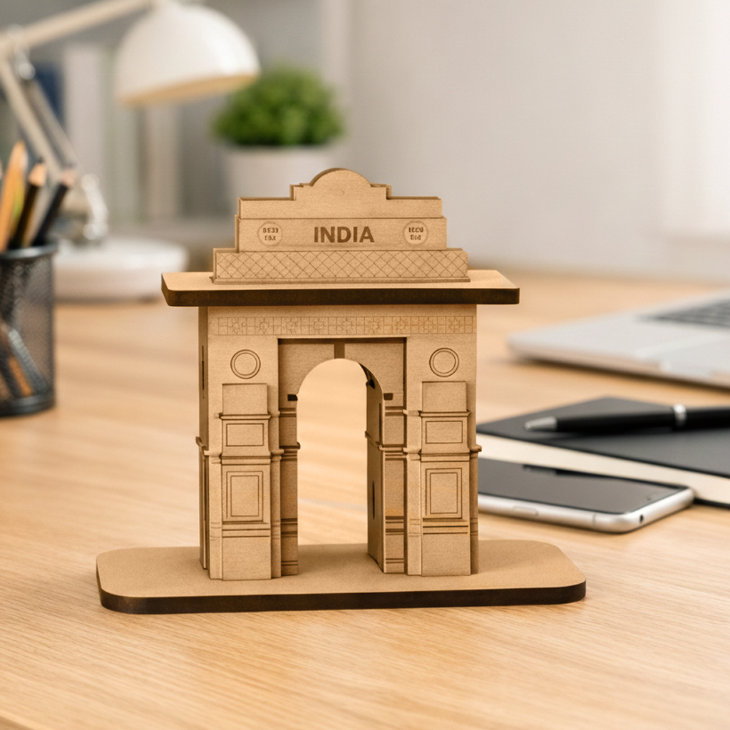 DIY MDF India Gate Desk Organizer