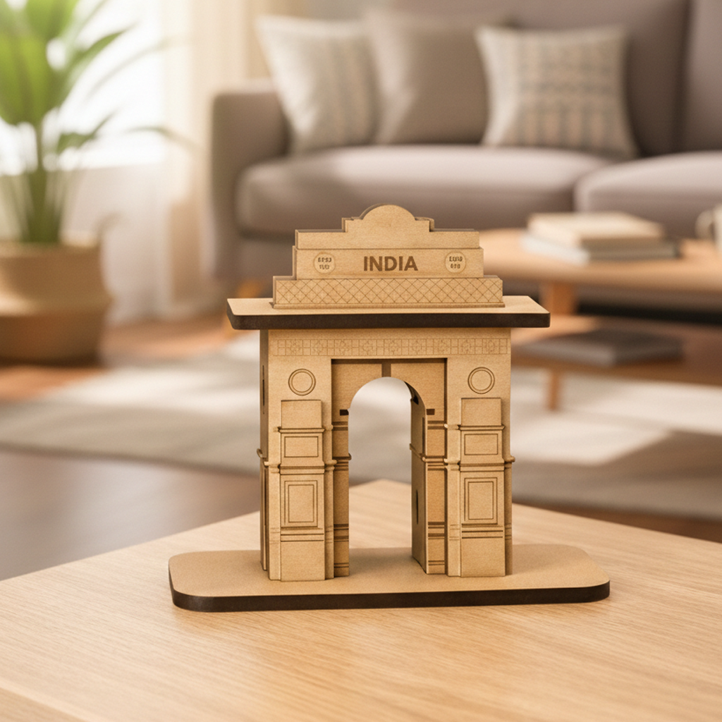DIY MDF India Gate Desk Organizer