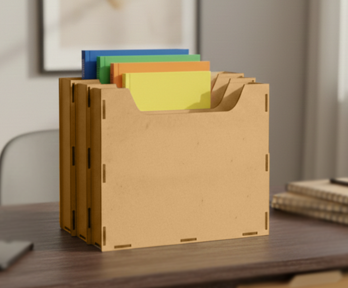 DIY MDF Magazine & File Organizer