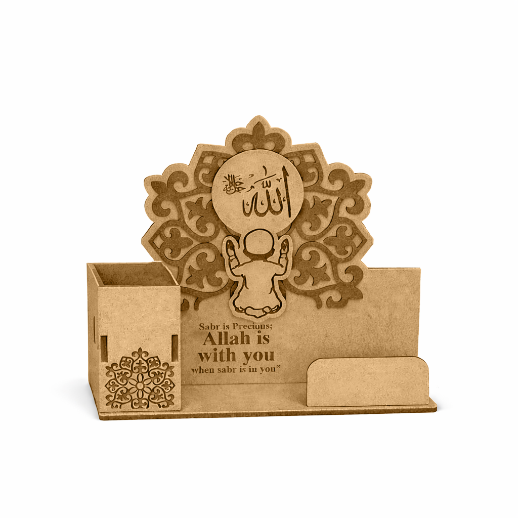 DIY MDF Islamic Desk Organizer