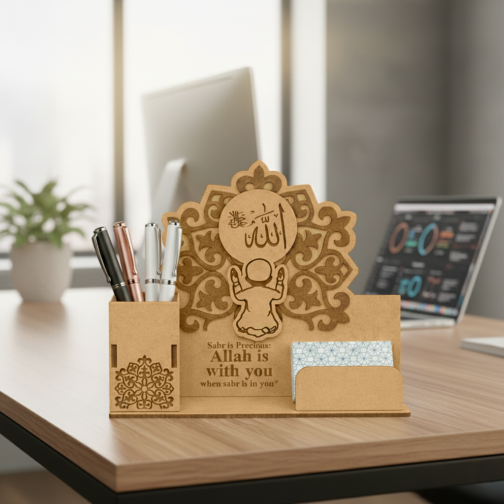 DIY MDF Islamic Desk Organizer