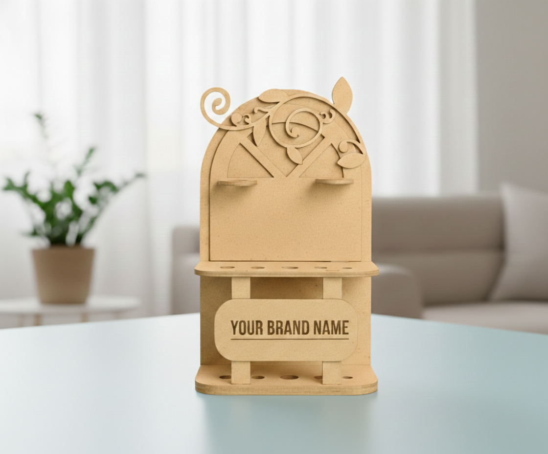 DIY MDF Display Stand with Card Holder