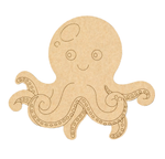 MDF DIY  cutout of an octopus on a white background