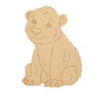 DIY MDF  Cartoon bear cutout on a white background