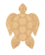 DIY MDF   turtle puzzle on a white background