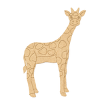 MDF DIY  giraffe cutout on a white background
