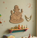 MDF DIY  deity figure on a wall with decorative elements