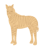 MDF DIY  zebra cutout on a white background