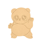 DIY MDF Panda  cutout of a cute panda design on a white background