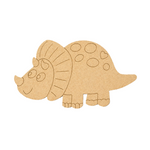 MDF DIY dinosaur cutout on a white background