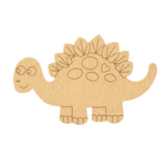 MDF DIY Cartoon dinosaur with a spiky back on a white background