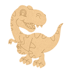 MDF DIY  dinosaur cutout on a white background