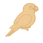  MDF DIY parrot cutout on a white background.