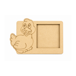MDF DIY  duck-shaped picture frame on a white background