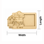 MDF DIY  photo frame with farm design, including length and width measurements.