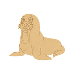   MDF DIY Cartoon-style seal illustration on a white background