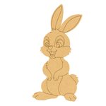 MDF DIY  rabbit cutout on a white background