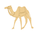 MDF DIY  camel cutout on a white background