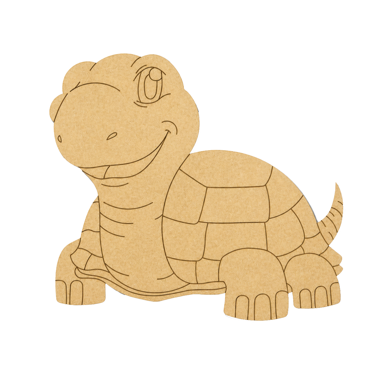 MDF DIY  turtle model on a white background