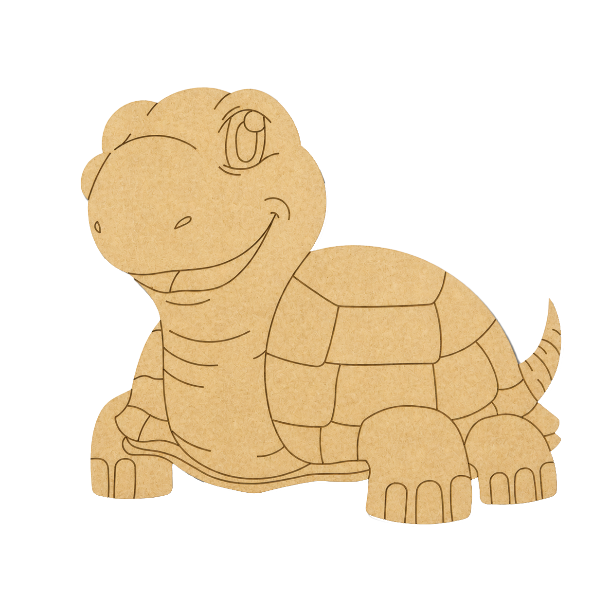 MDF DIY  turtle model on a white background