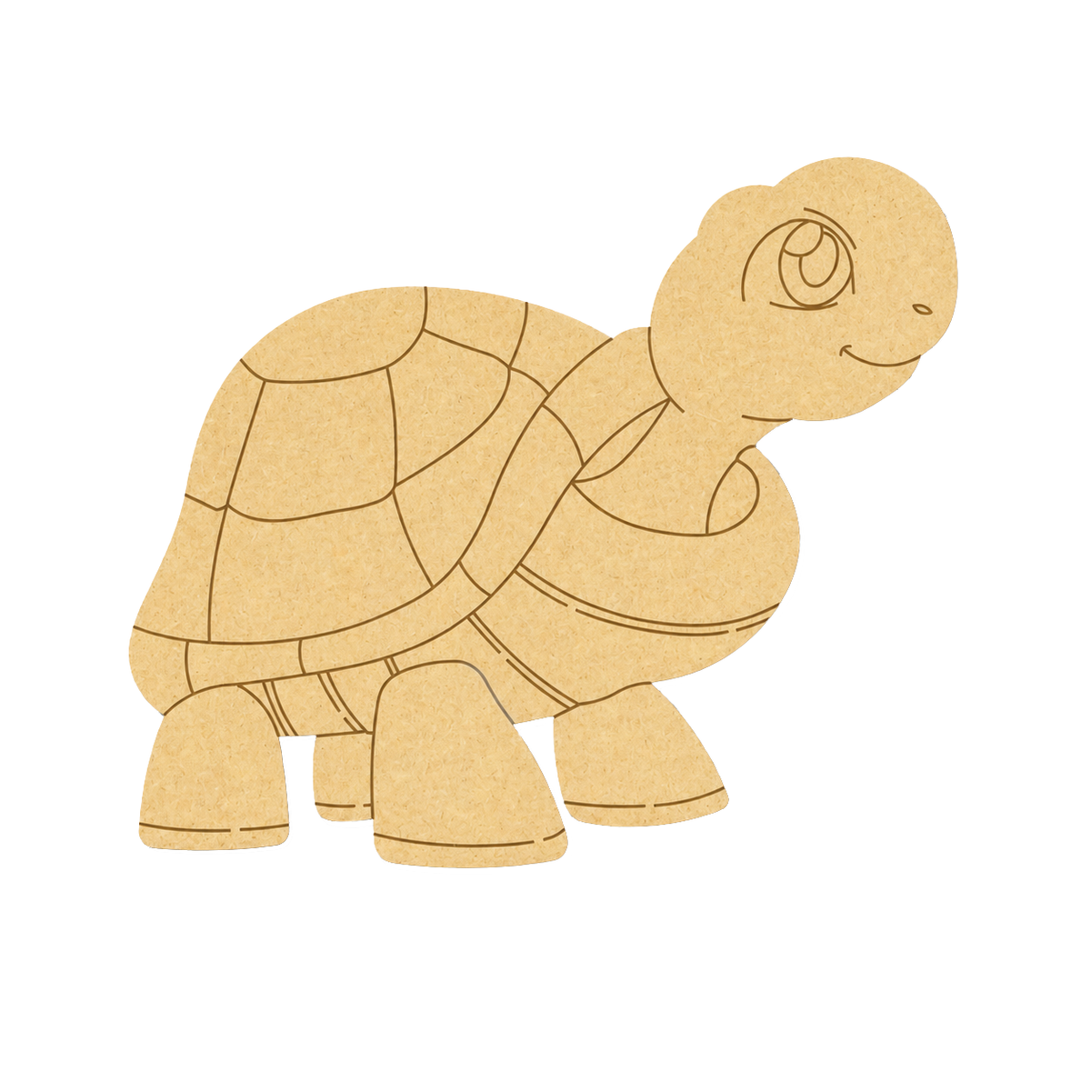 MDF DIY   turtle puzzle on a white background