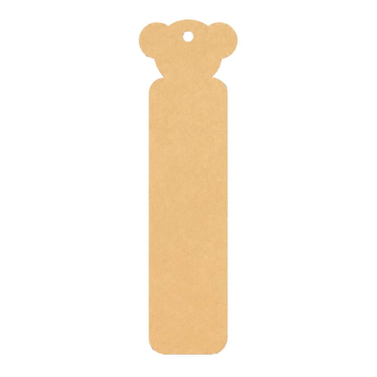  MDF DIY  bookmark with bear ears on a white background